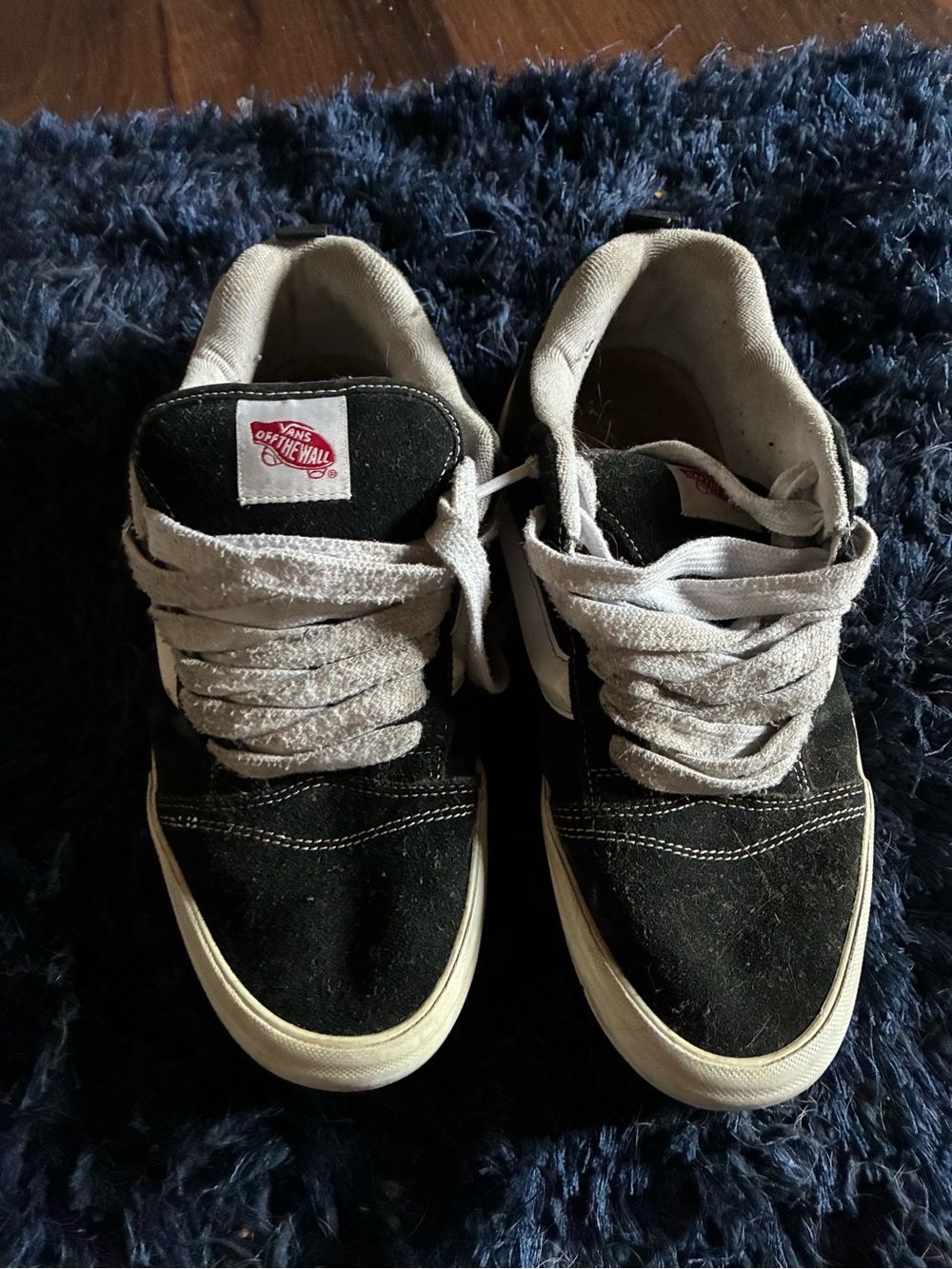 Vans Black and White Low-Top Skate Sneakers